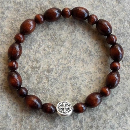 Dizainier bracelet en bois marron (JO-dizABovmarron)