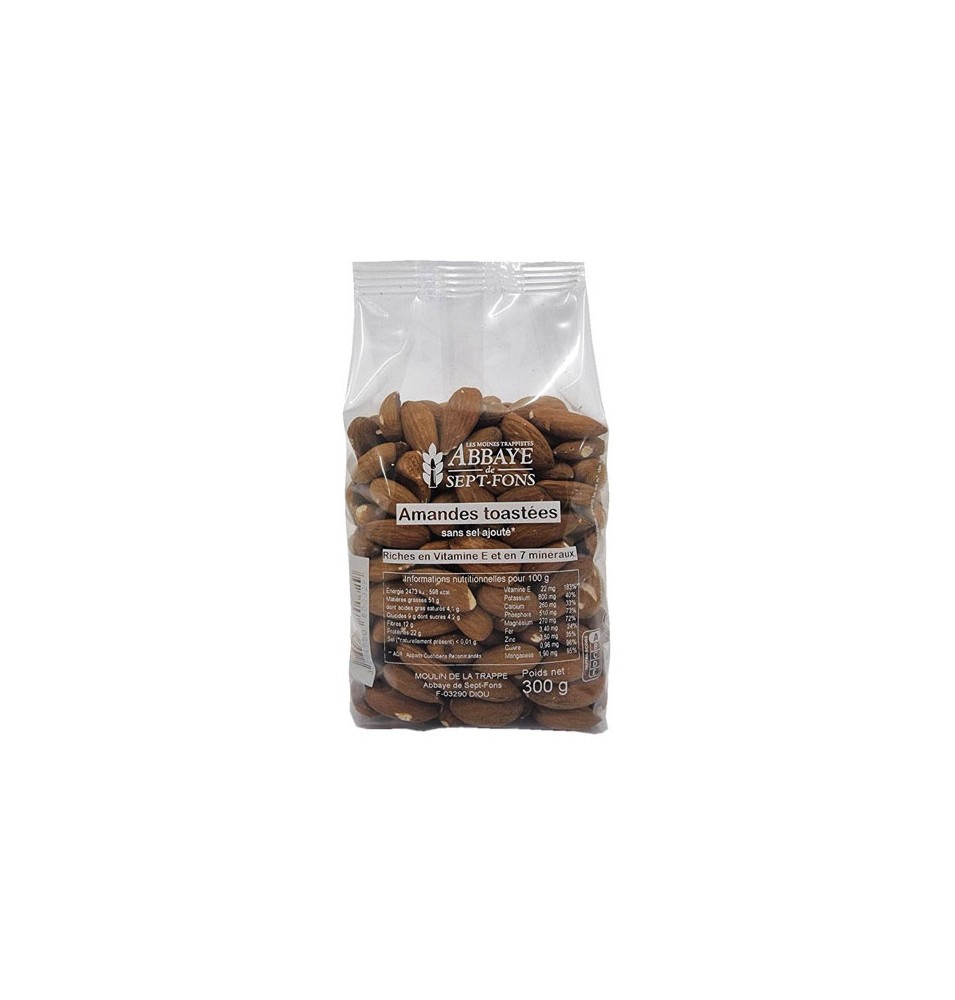 Amandes toastées - sans sel ajouté