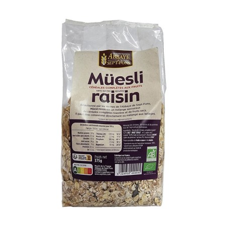 Müesli aux raisins BIO
