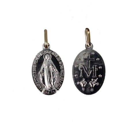 Médaille miraculeuse de Marie Argentée 1.7 cm