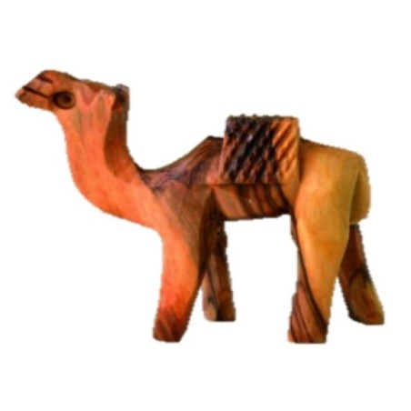 Crèche maison sculptée en bois d’olivier