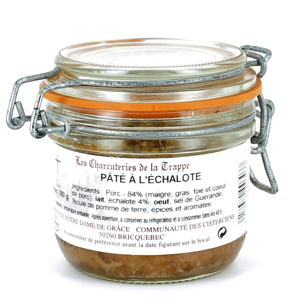 Pâté à l'Échalote "Le Parfait" - ANCIEN FORMAT DE POT (VERRINE) - 180 g | BRICQUEBEC (Abbaye Notre-Dame de Grâce de)