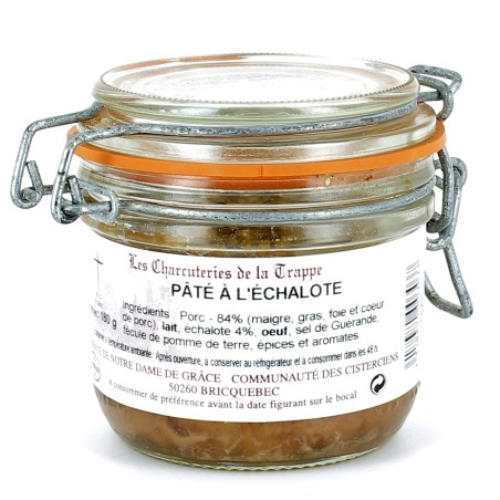 Pâté à l'Échalote "Le Parfait" - ANCIEN FORMAT DE POT (VERRINE) - 180 g | BRICQUEBEC (Abbaye Notre-Dame de Grâce de)