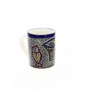 Mug mosaïque poissons  en céramique