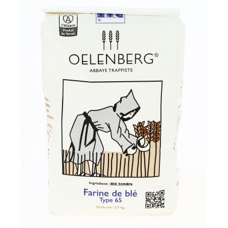 Farine de Blé T65 boulangère en grand sac - 2,5kg