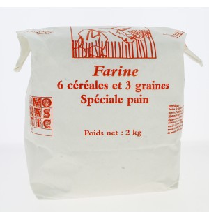 Farine 6 céréales et 3 graines -Spécial pain- 2 kg