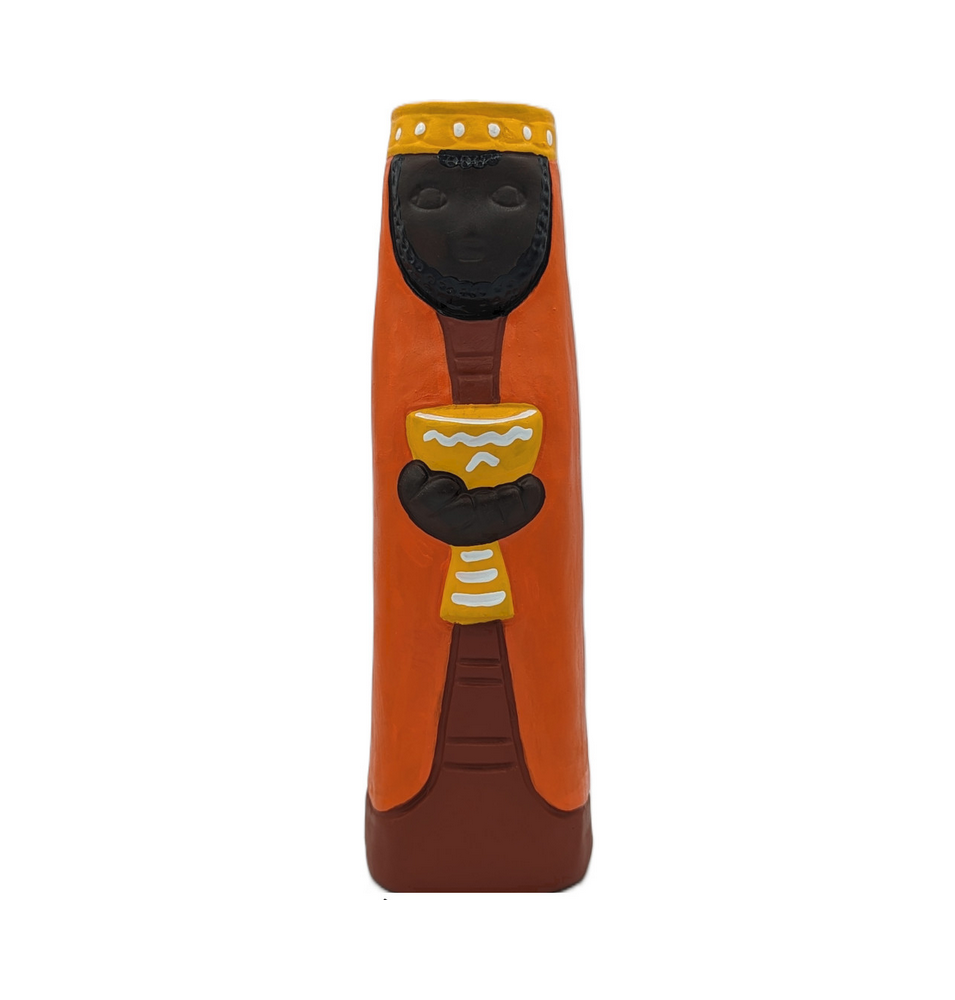 CRECHE B3 - Roi Mage Calice d'Encens - Santon en terre cuite (32cm)