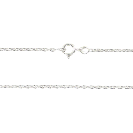 Chaîne en argent - maille double forçat 70 cm