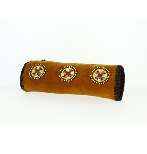 Trousse Kenya en peau et perles