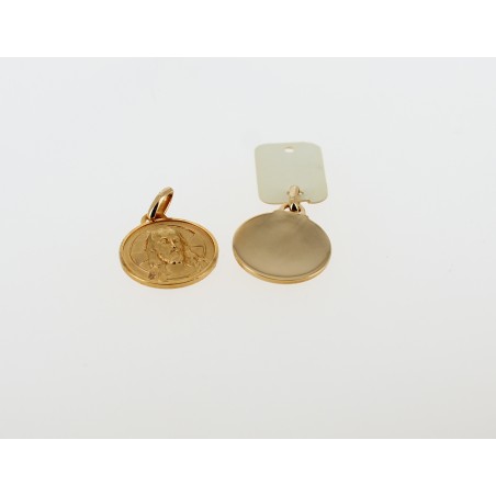 MEDAILLE CHRIST -de face- plaqué or