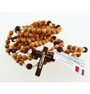 Rosaire Dominicain en bois d'olivier de Bethléem (R15OBCA)