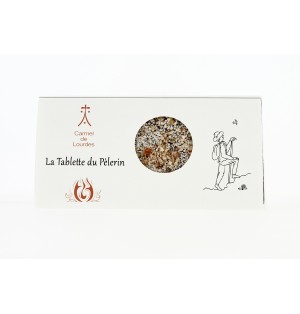 Tablette du pèlerin chocolat fin Noir et Fruits secs - (CL-CHOC0013)