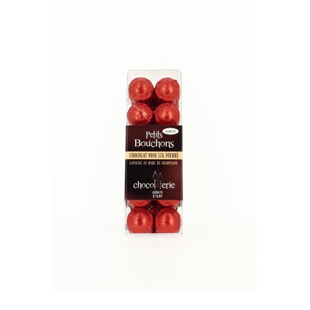 Petits Bouchons x12 - Chocolat noir 55 % Fourré Champagne