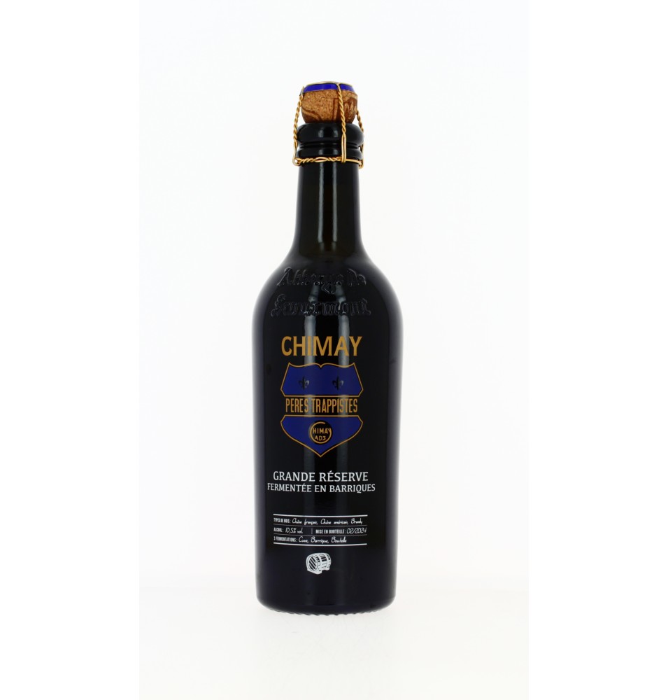 Bière Chimay Bleue Grande Réserve - 3 Fermentations dont Barriques Brandy - 37,5 cL ~