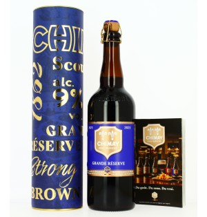 Coffret Bière Chimay Bleue Grande Réserve - 3 Fermentations dont Barriques Brandy - 37,5 cL ~