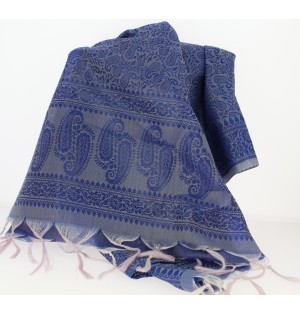 Châle Indien Bleu