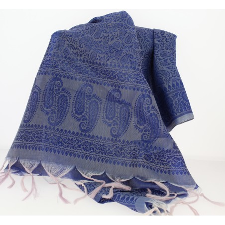 Châle Indien Bleu