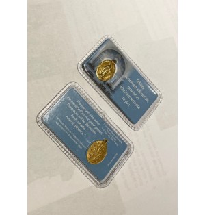 Carte médaille plastifiée de la véritable médaille Miraculeuse de la rue du Bac en langue Anglaise