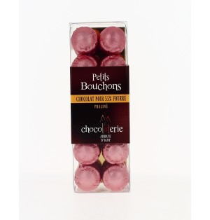 Petits Bouchons x12 -Chocolat noir 55 % Fourré Praliné