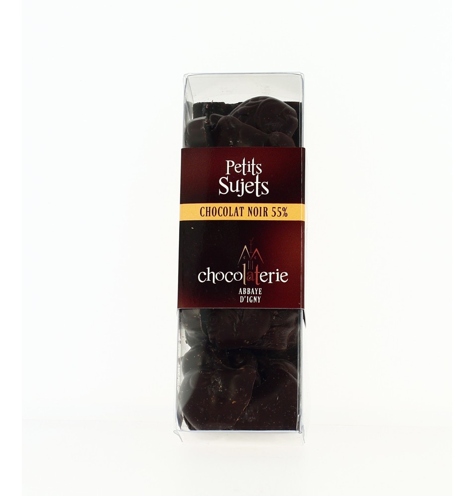 DATE PROCHE - Petits sujets au chocolat Noir  55% de cacao- 100 g