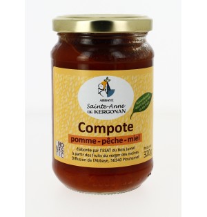 Compote de Pomme-Pêche-Miel - 320 g (KSA-131012)