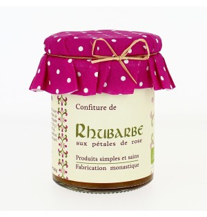 Confiture Rhubarbe aux pétales de rose