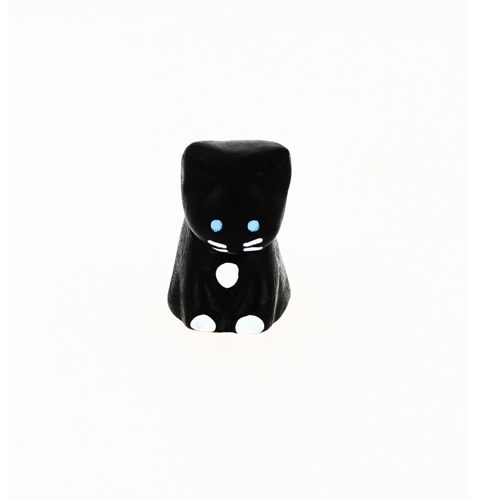   CRECHE B2 N°71 - Le Chat noir- Santons en céramique (6cm)