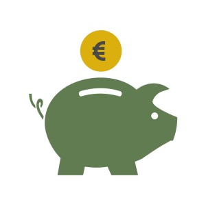 Pourboire - le petit cochon tirelire à pourboires pour l'équipe de préparateurs de commande